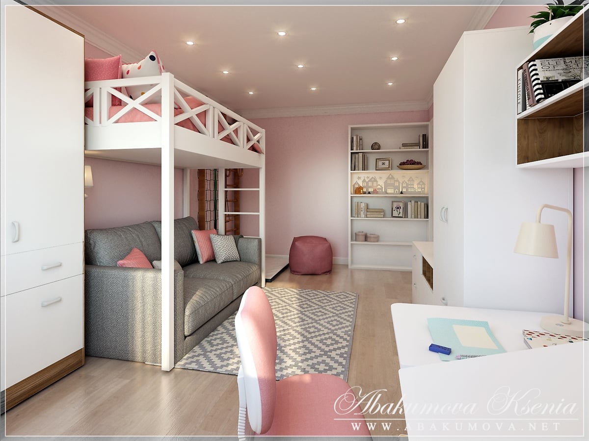 Дизайн детской комнаты в квартир серии П44