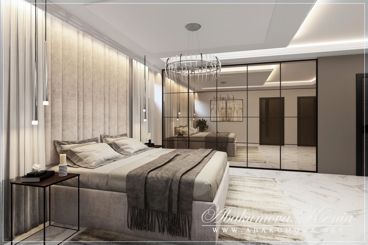 Дизайн интерьера - спальня - студия Абакумовой Ксении