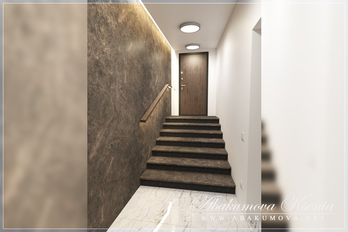 Дизайн интерьера - лестница - студия Абакумовой Ксении